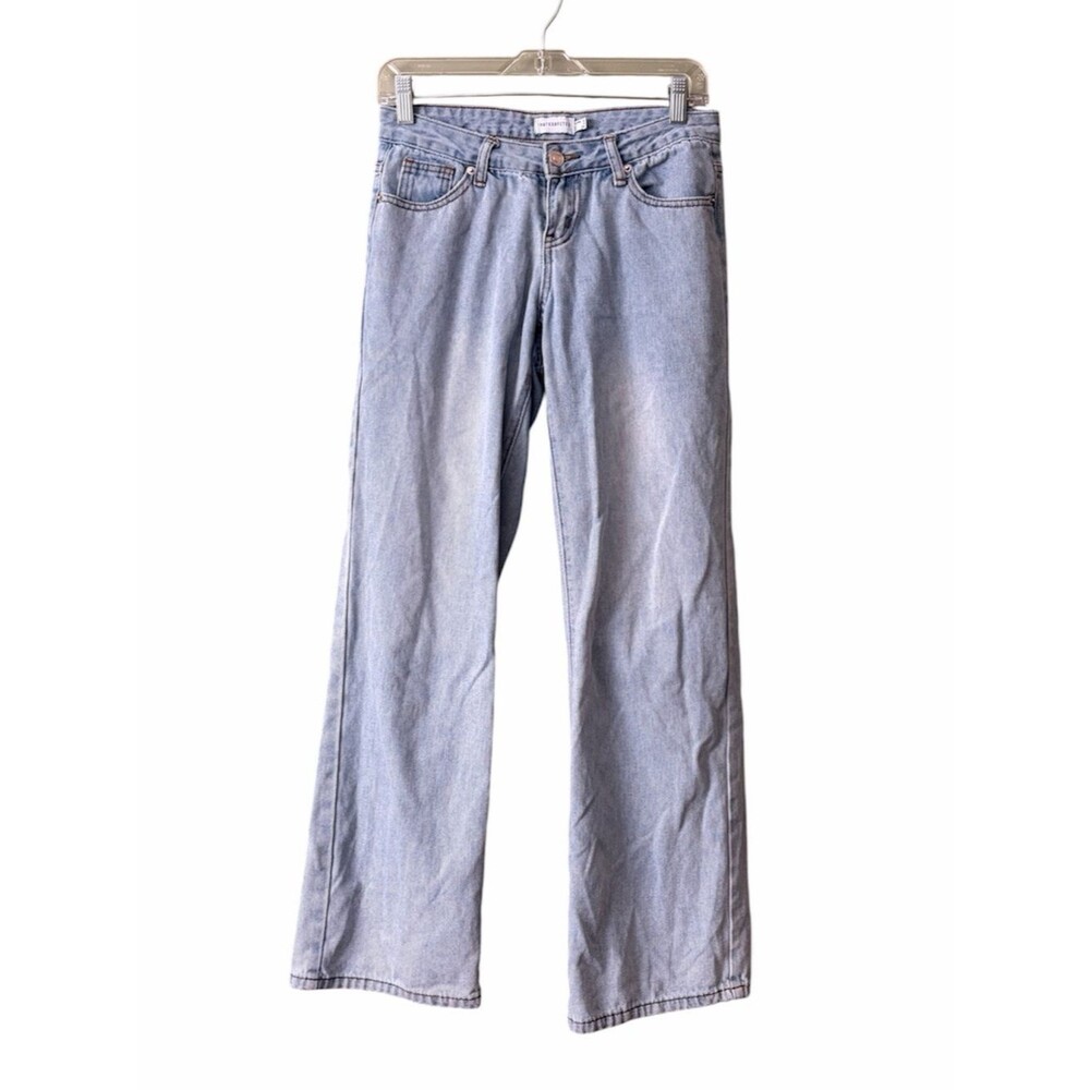 That's So Fetch Low Rise Baggy Fit Wide Leg Cotton Jeans Light Wash Sz US 2